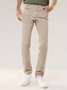 Baumwoll Five-Pocket Safaribeige
