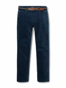 Gürtel-Cord Five-Pocket Jeansblau
