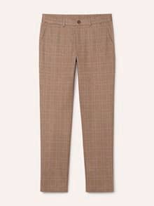 Extraglatt-Travelhose Karamell kariert