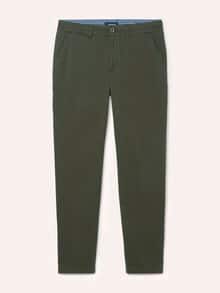Elastische Chino aus Baumwolle Oliv