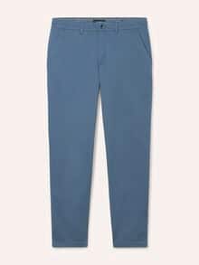 Elastische Chino aus Baumwolle Jeansblau