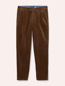 Cordhose mit Bundfalte Caramell