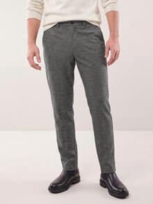 Premium Sport-Flanell Hose Grau Gestreift