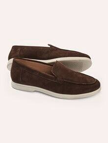 Velours-Loafer Braun