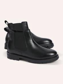 Leder Chelsea Schwarz