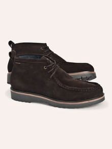 Schnürstiefel aus Velours Braun