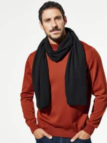 Fleece-Schal Schwarz