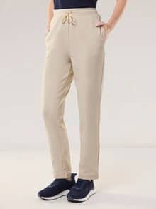 Baumwollstretch Hose Creme