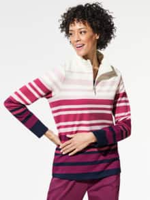 Wohlfühl-Troyer Streifenmix Waldbeere