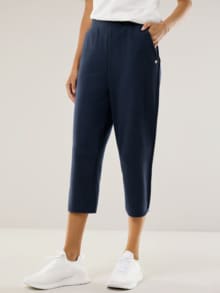 Baumwollstretch Caprihose Marine