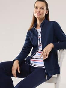 Baumwollstretch Jacke Marine