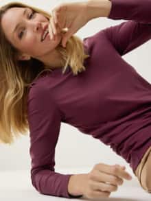 Viskose-Shirt Langarm Barolo