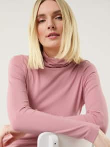 Viskose-Unterziehrolli Rosenholz