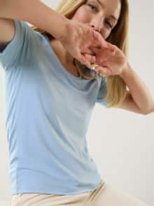 Viskose-Shirt Cashmere Blue