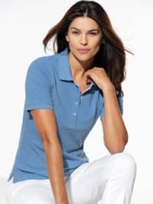 Pique-Polo Frischekick Jeansblau