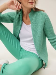 Patentstrickjacke Nahtlos Pfefferminz