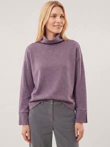 Wärmendes Sweatshirt mit Schalkragen Mauve Melange