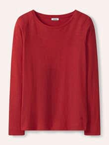 Baumwollshirt aus Flammengarn Signalrot