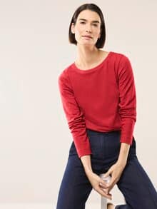 Baumwollshirt aus Flammengarn Signalrot