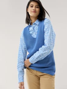 Pullunder Perfect Match Jeansblau