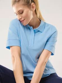 Pimacotton Basic Polo  Halbarm Skyblue