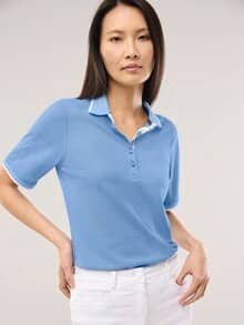 Extraglatt Polo Meerblau