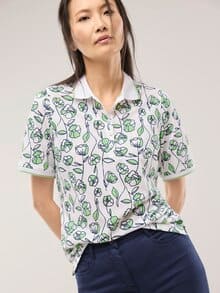 Extraglatt Polo Blume Salbei