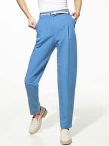 Leinenmix Chino Persischblau