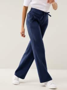 Marlenehose Seersucker Marine