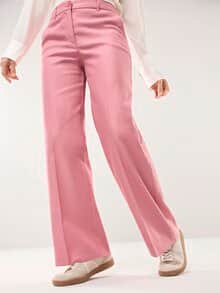 Marlenehose mit Struktur Rosenholz