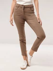 7/8-Baumwollhose Figurwunder Slim F Praline