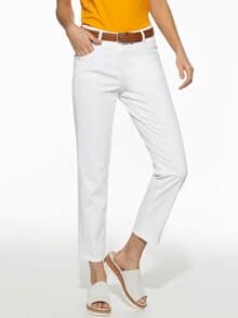 7/8-Baumwollhose Figurwunder FF Weiß