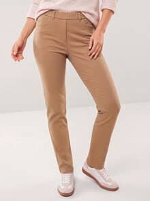 Thermo-Extraglatt Baumwollhose Praline