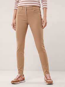 Extraglatt Baumwollhose Feminine F Praline
