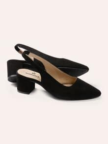 Soft Sling Pumps Schwarz