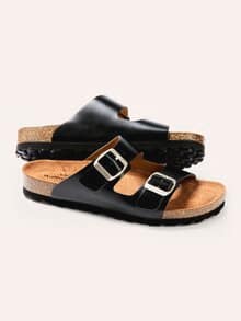 Komfort Sandale Softfußbett Schwarz