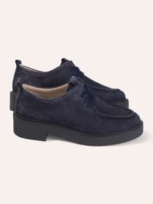 Veloursleder Mokassin Blau