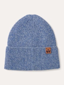 Strickmütze Blau Melange