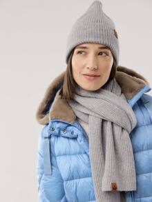 Strickschal Taupe Melange