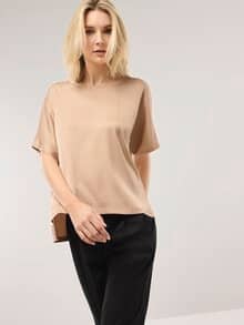Blusenshirt aus Satin Sand