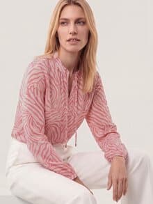 Shirtbluse aus Baumwollmix Rosenholz