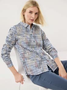 Thermo-Flanell-Hemdbluse Hahnentritt Beere