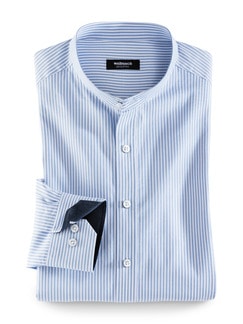 Oxford Streifen Shirt Hellblau Detail 1