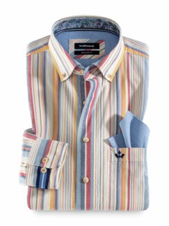 Soft-Cotton-Hemd Siena Streifen Multi Detail 1