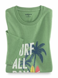 Print-Shirt Sommer-Feeling Kleegrün Detail 1