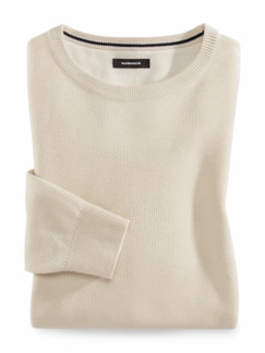 Struktur-Pullover Soft Cotton Natur Detail 1