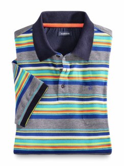 Pique-Polo Color Stripe Marine Detail 1