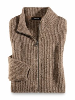Tweed Zip-Cardigan Natur Detail 1