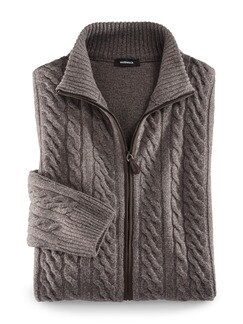 Cashmino Zopf-Strickjacke Cashmino Zopf-Strickjacke
