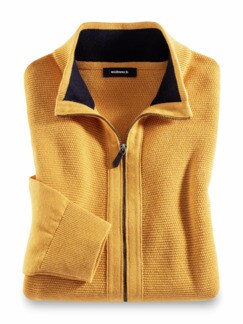 Strukturjacke Soft-Cotton Safran Detail 1
